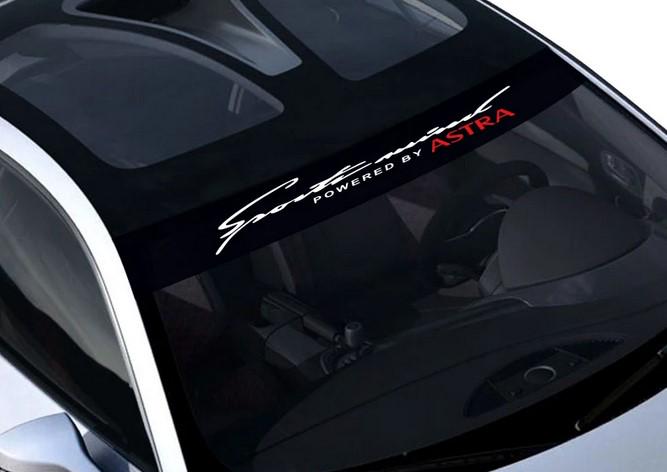 Наклейка на лобове скло 3D Tuning Studio Опель Астра 1300х180х0,08 мм