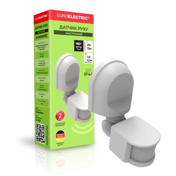 Датчик движения Euroelectric настенный 180° 2-12 м Белый (19019068)