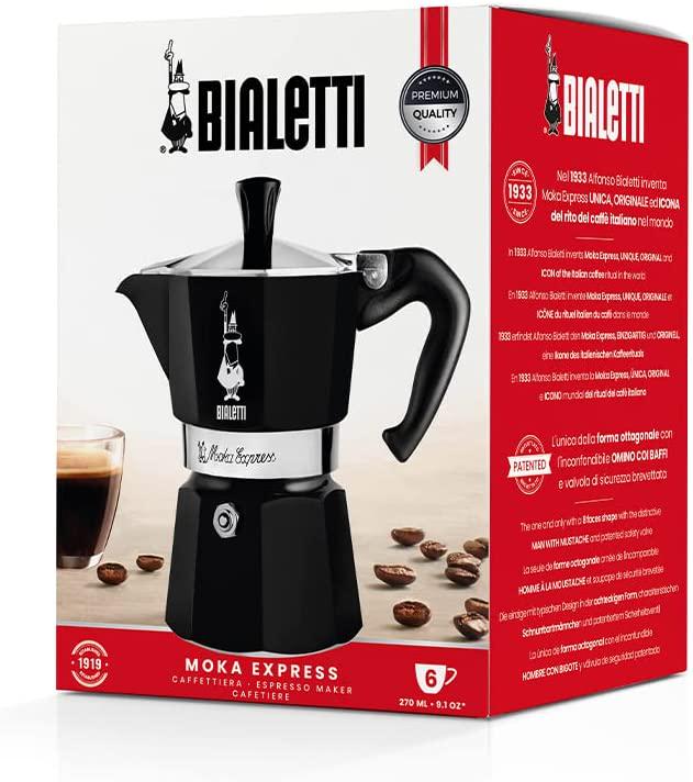 Кавоварка гейзерна Bialetti Moka Express 6 чашок 270 мл Black (0004953) - фото 3