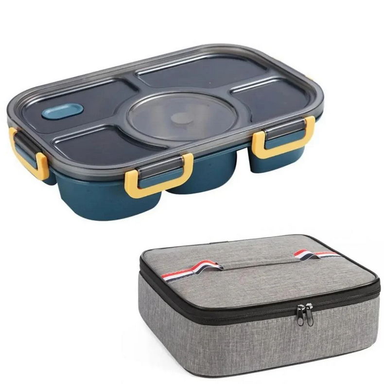 Набор для обеда Slim ланч-бокс 1,5 л с 5 отделениями и супницей Pack/термосумка (906396)