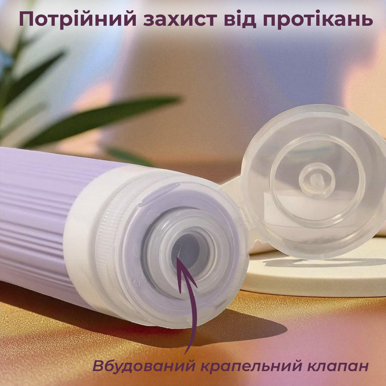 Дорожный набор флаконов для косметики Univerza силиконовый 4 шт. по 90 мл Зеленый - фото 8