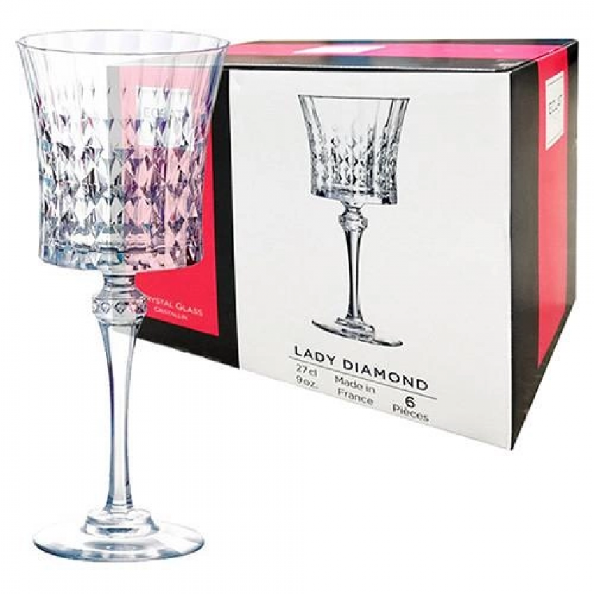 Набір келихів для вина CD'A Lady Diamond L9743 270 мл 6 шт. (1766120160) - фото 3