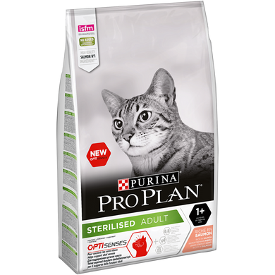 Сухой корм ProPlan Sterilised стерилизованных кошек и кастрированных котов 10 кг Лосось