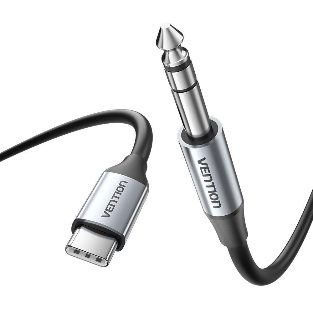 Аудиокабель с ЦАП Vention USB-C Jack 6.35 мм 1 м Черный (BIJHF)