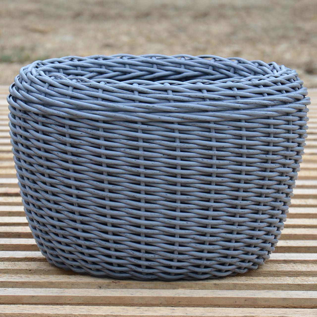 Кашпо велике для рослин та квітів з штучного ротангу/ручної роботи 60 л Сірий (12343664) - фото 5 Кашпо велике для рослин та квітів з штучного ротангу/ручної роботи 60 л Сірий (12343664) - фото 5