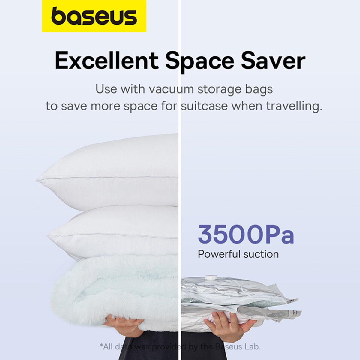 Насос для матраців портативний BASEUS PocketGo Portable Air Pump 1600 mAh White (C11157700221-00) - фото 5 Насос для матраців портативний BASEUS PocketGo Portable Air Pump 1600 mAh White (C11157700221-00) - фото 5