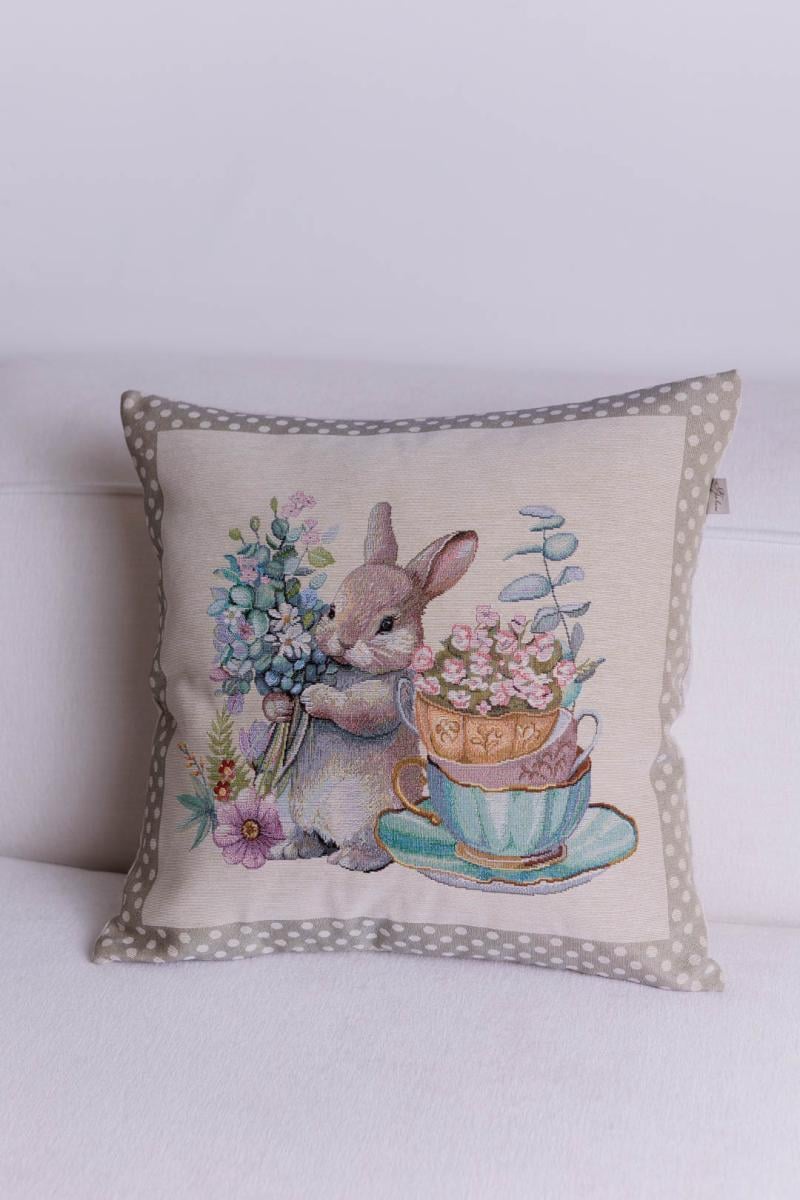 Подушка гобеленовая Прованс Очарование Зайчонок 45х45 см (044286) Подушка гобеленовая Прованс Очарование Зайчонок 45х45 см (044286)
