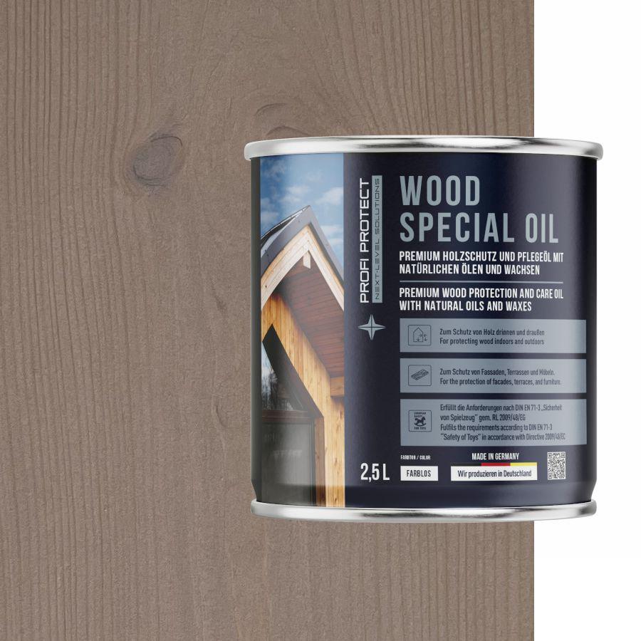 Лазур на основі бджолиного воску і лляної олії ProfiProtect Wood Special Oil 2,5 л Platin/Grau (22557626)