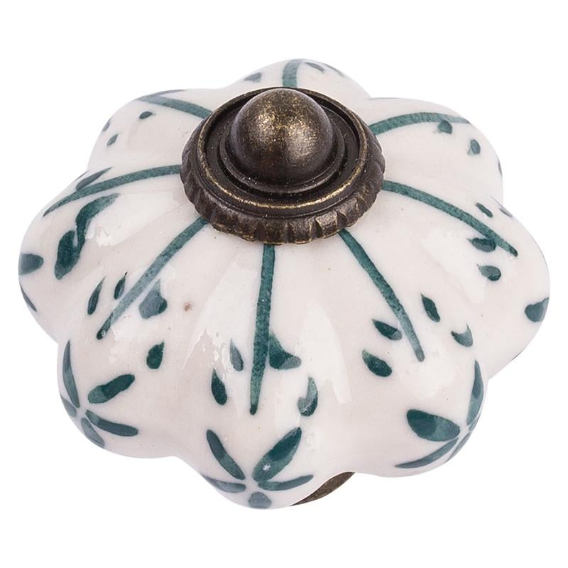 Меблева ручка Rosa Fiori CR 9140.43 Антична бронза з малюнком розпис (31461)