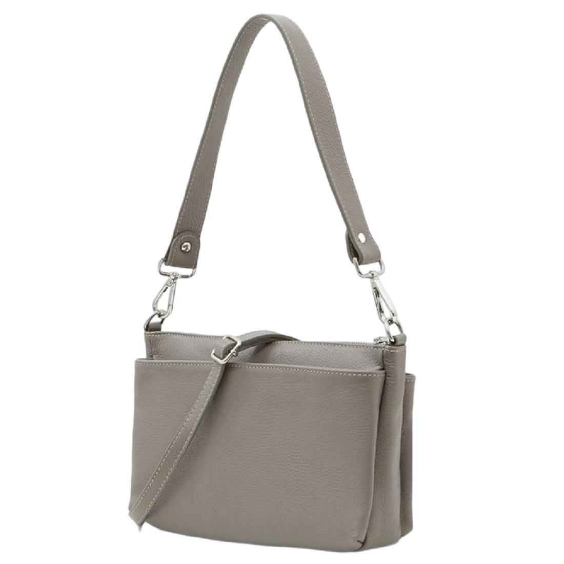 Женская сумка кросс-боди Royal Bag F-IT-052B кожаная Бежевый (6167)