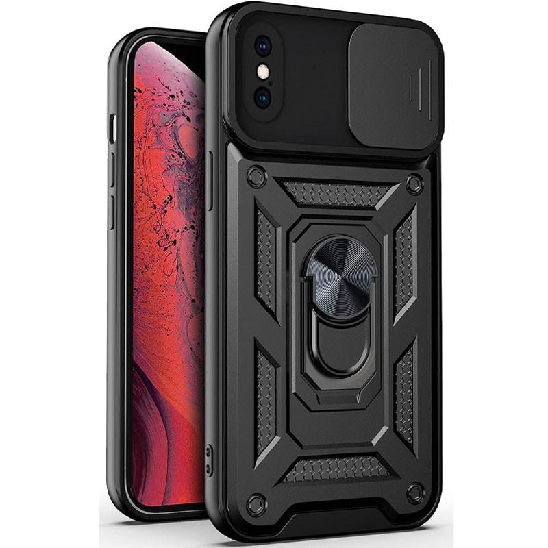 Противоударный чехол Camshield Serge Ring для Apple iPhone X/XS 5.8" Черный