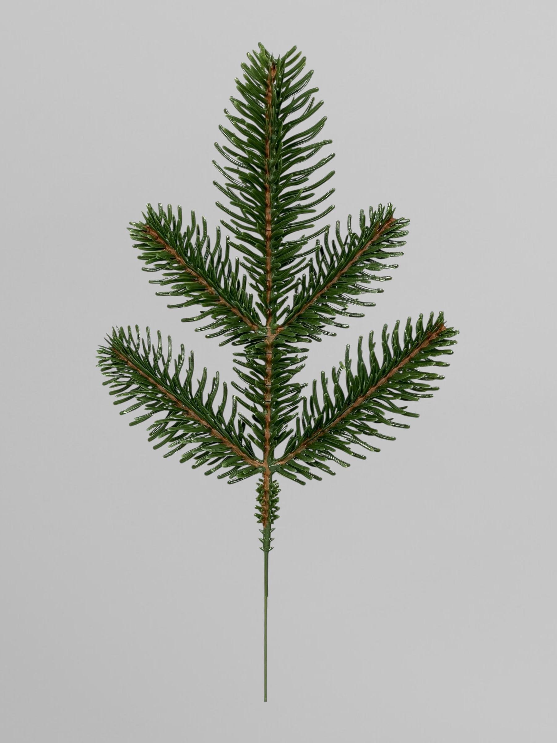 Искусственная ветвь елки литая 24 см Зеленый (Н03011)