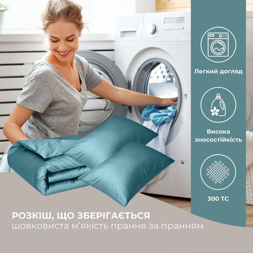 Комплект постельного белья евро IDEIA премиум сатин хлопок пододеяльник 200x220 см/2 наволочки 50x70 см Мятный (26847) - фото 6 Комплект постельного белья евро IDEIA премиум сатин хлопок пододеяльник 200x220 см/2 наволочки 50x70 см Мятный (26847) - фото 6