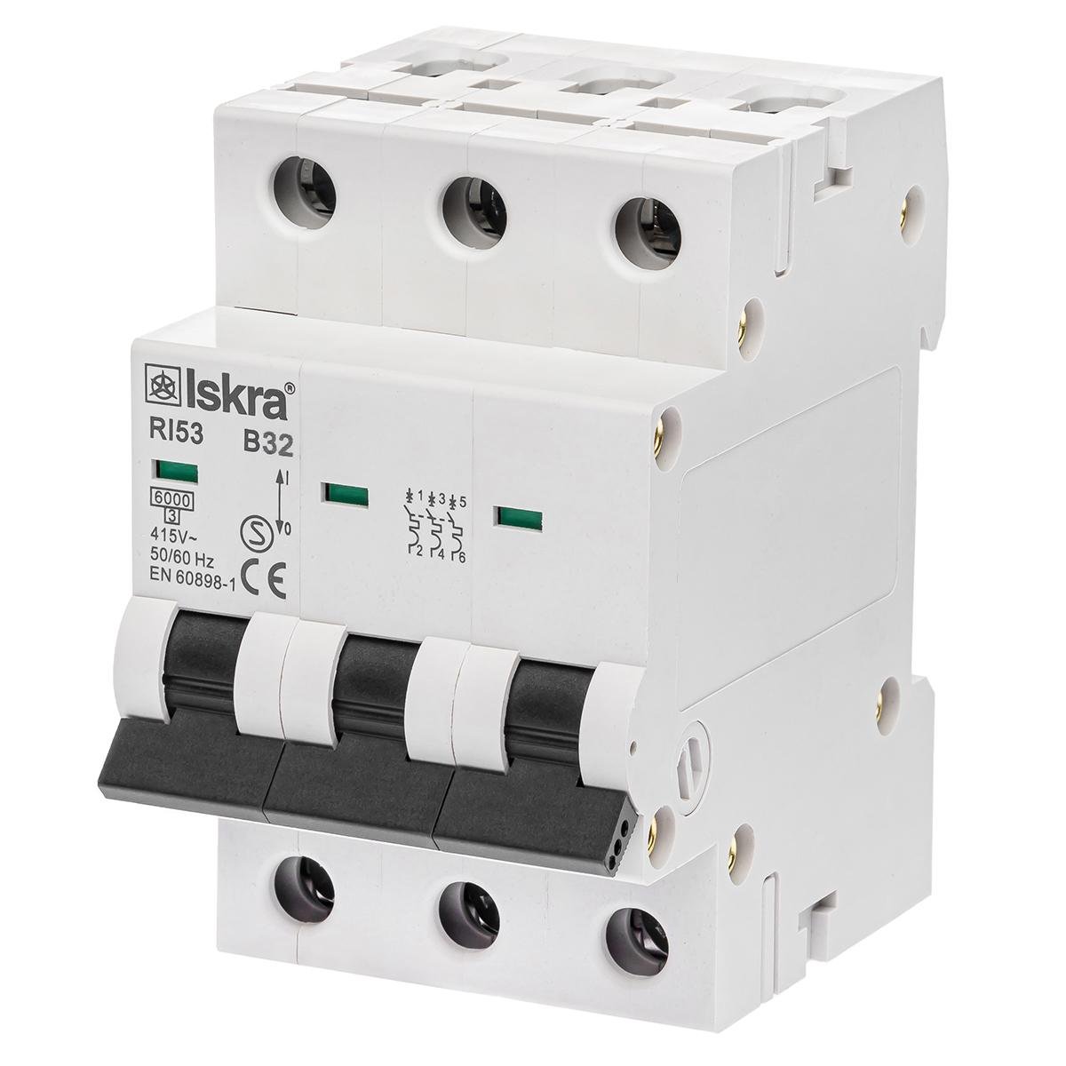 Автоматический выключатель 32A 3P 6kА B ISKRA RI53B32A (786091161000)