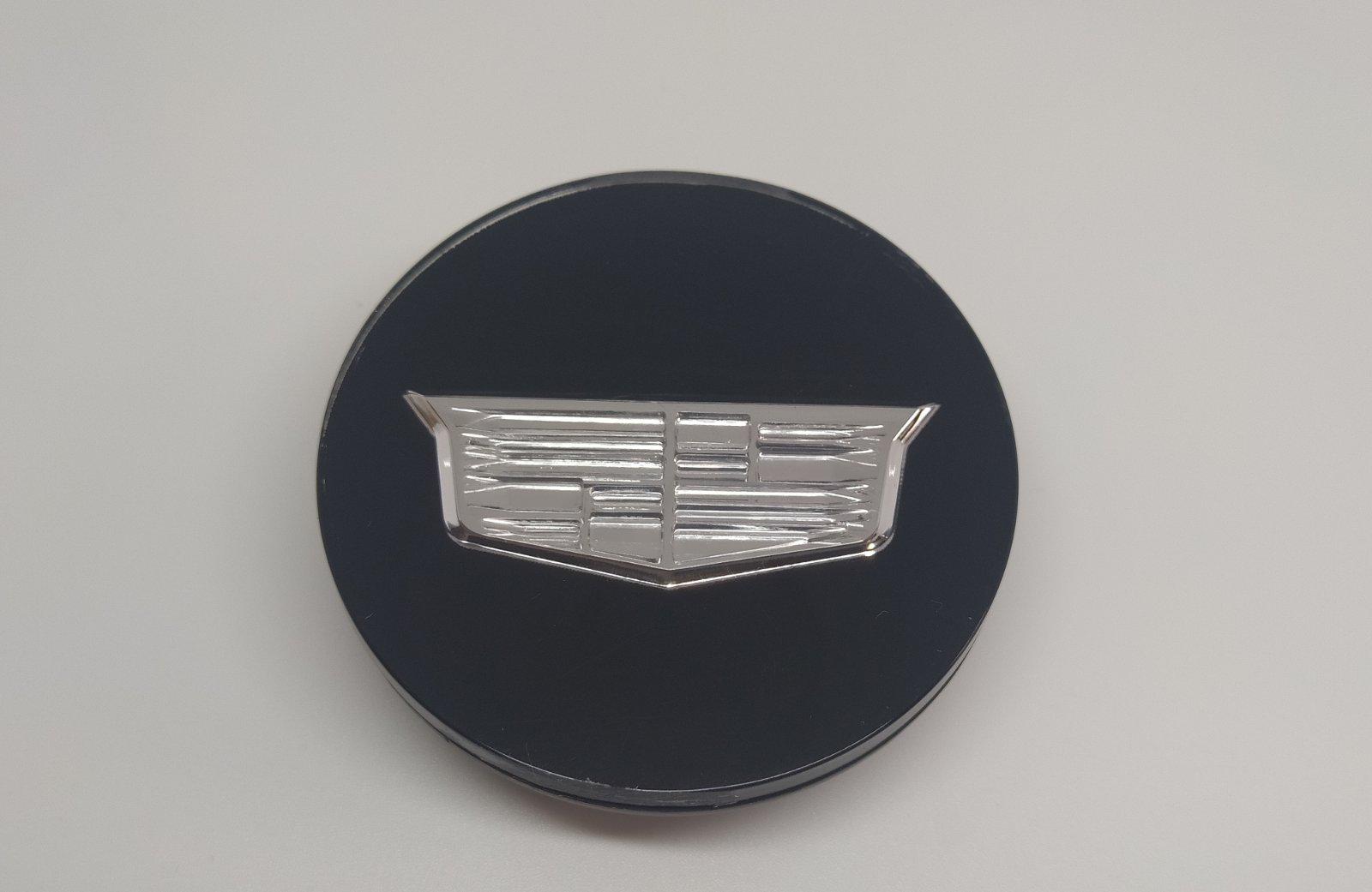 Ковпачки заглушки на диски Cadillac 67 мм Чорний/Хром 9597375