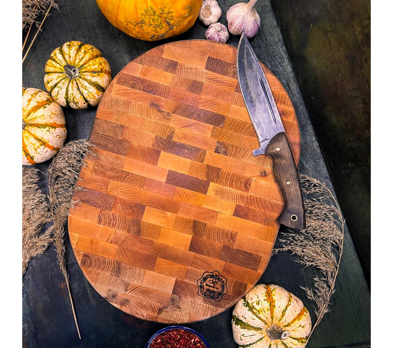 Доска кухонная разделочная торцевая 44x32x4,5 см - фото 4 Доска кухонная разделочная торцевая 44x32x4,5 см - фото 4