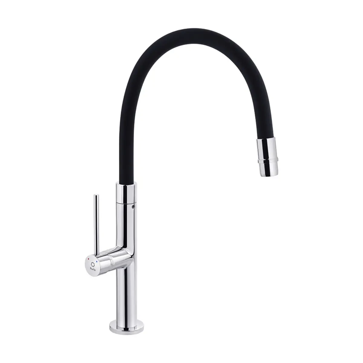 Змішувач для кухні Perla Larry з гнучким виливом Хром/Чорний (PSH2502)