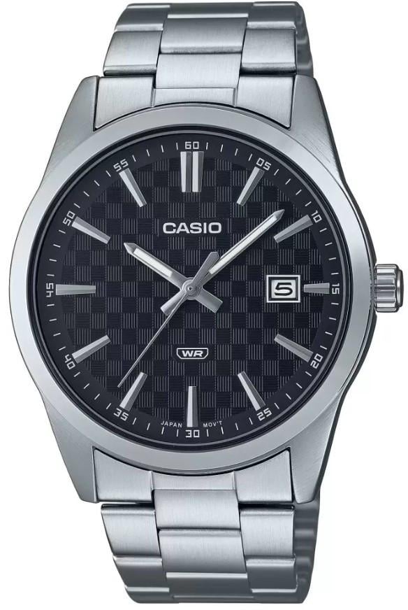Наручний годинник чоловічий Casio MTP-VD03D-1A d 41 мм Cрібний/Чорний (2448147303)
