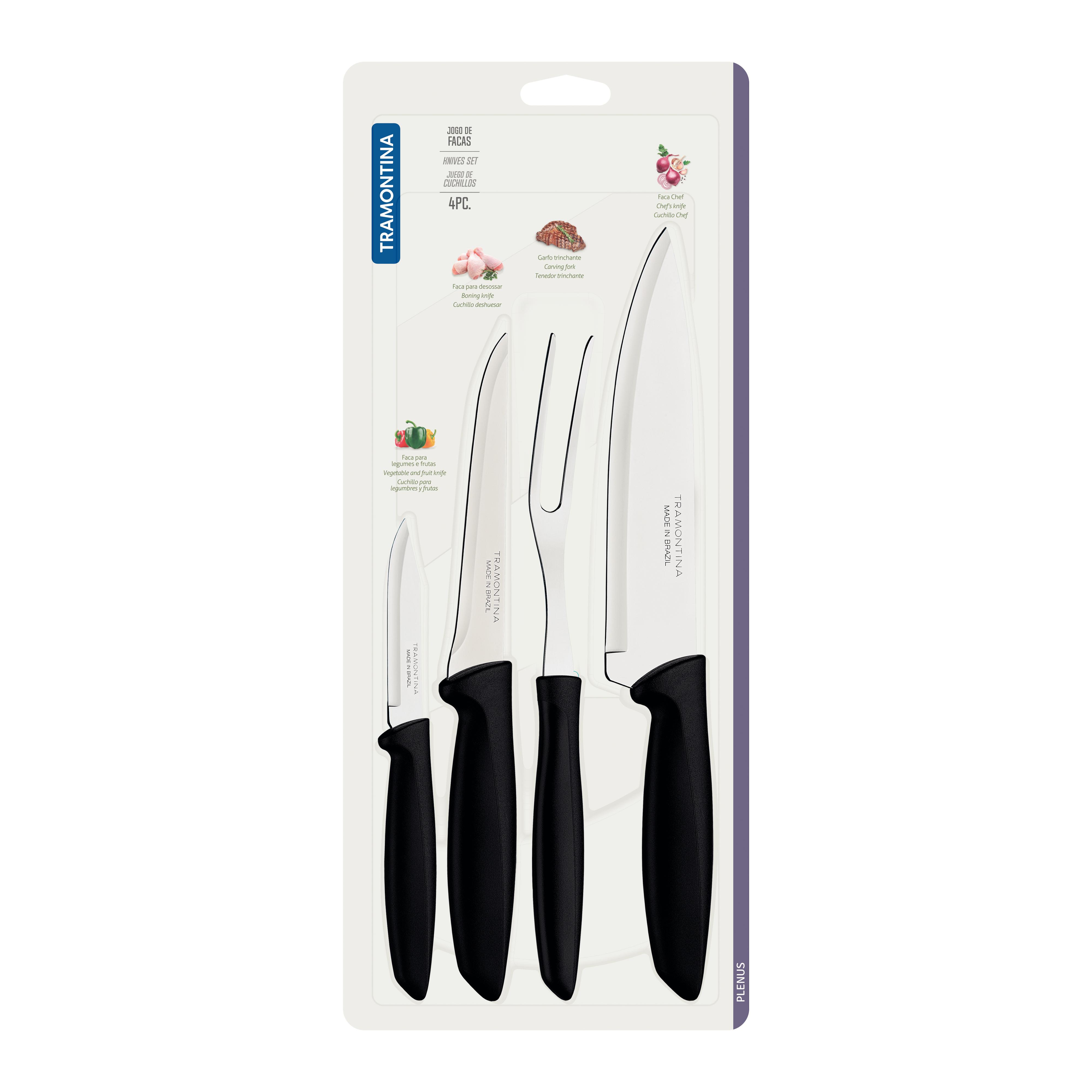 Набор ножей Tramontina PLENUS 4 шт. Black (UG-23498/031)