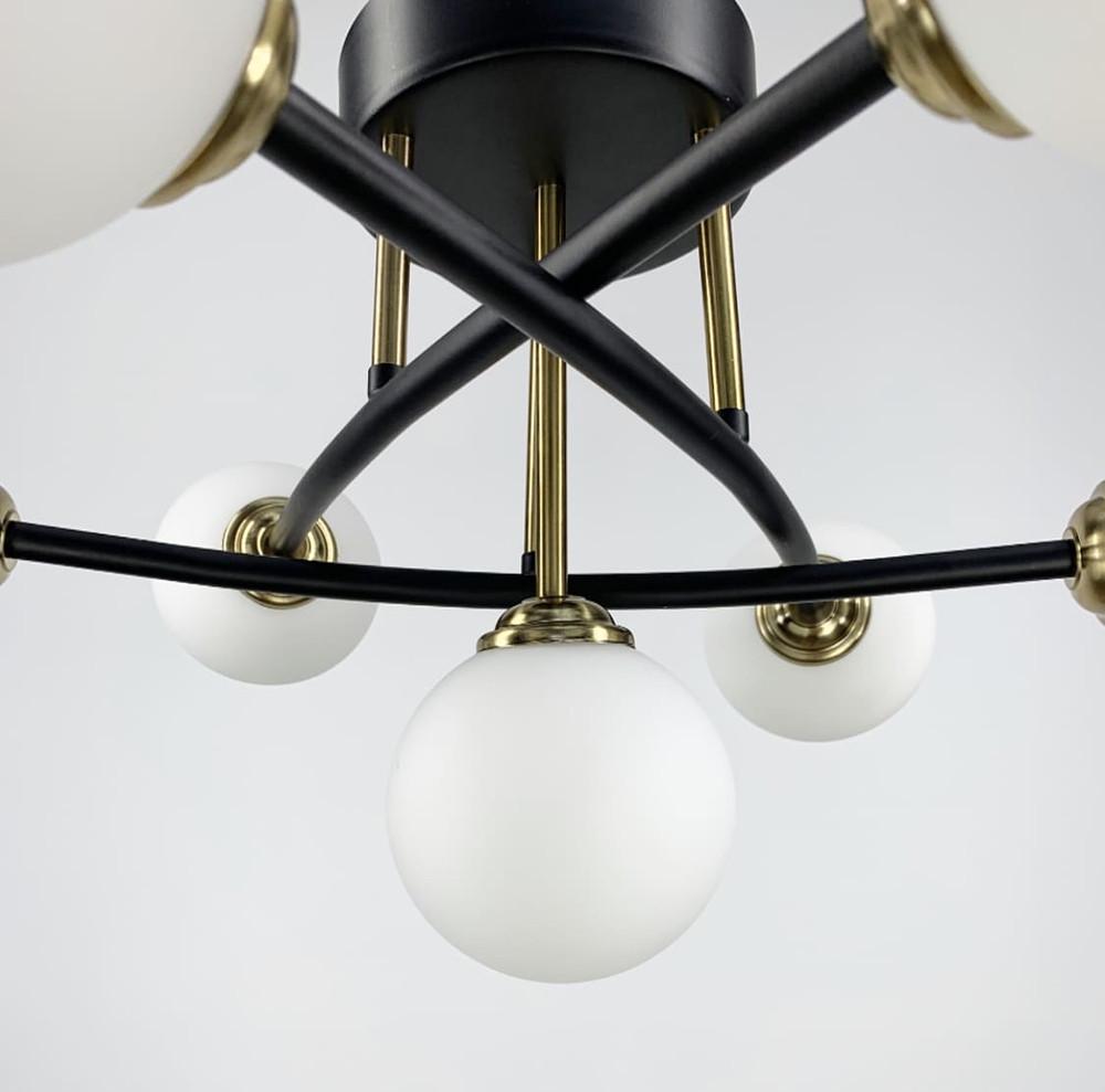 Светильник сдержанный на 7 плафонов Черный (LF_YQ 309-B) - фото 3 Светильник сдержанный на 7 плафонов Черный (LF_YQ 309-B) - фото 3