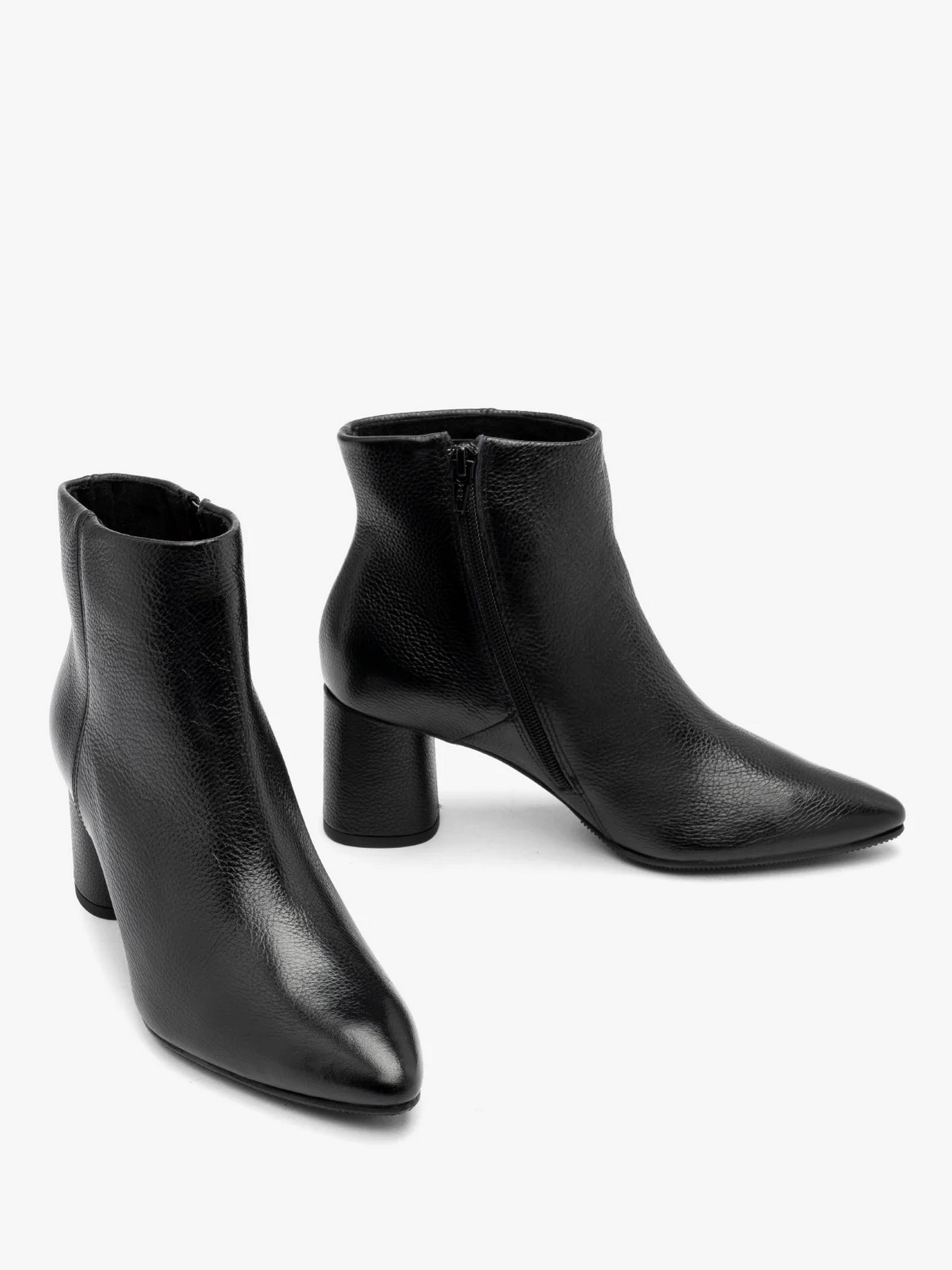 Ботинки ботильоны кожаные женские RYLKO на каблуке р. 39 Черный (B6VF5_AT _9SC)