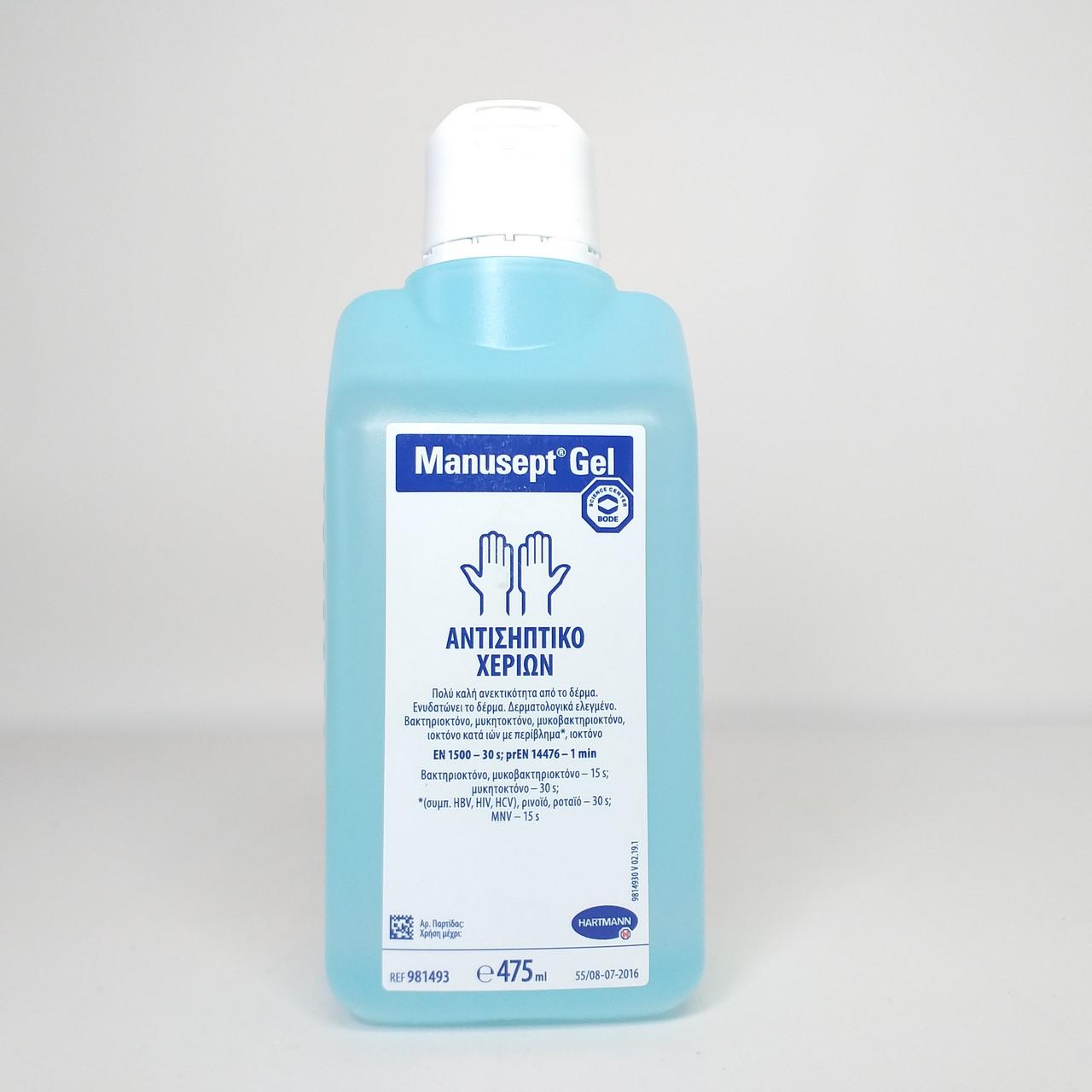 Антисептик для рук Hartmann Manusept Gel 475 мл (X-1951) - фото 2 Антисептик для рук Hartmann Manusept Gel 475 мл (X-1951) - фото 2