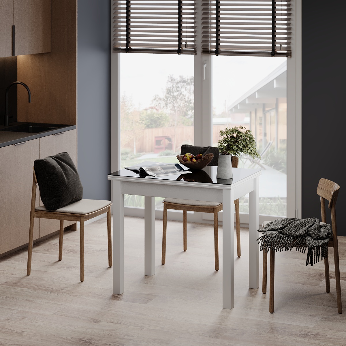 Стол-трансформер ART IN HEAD Dinner Glass 900x754x600 мм Белый бриллиант/Графит (TB16010100102) - фото 5 Стол-трансформер ART IN HEAD Dinner Glass 900x754x600 мм Белый бриллиант/Графит (TB16010100102) - фото 5