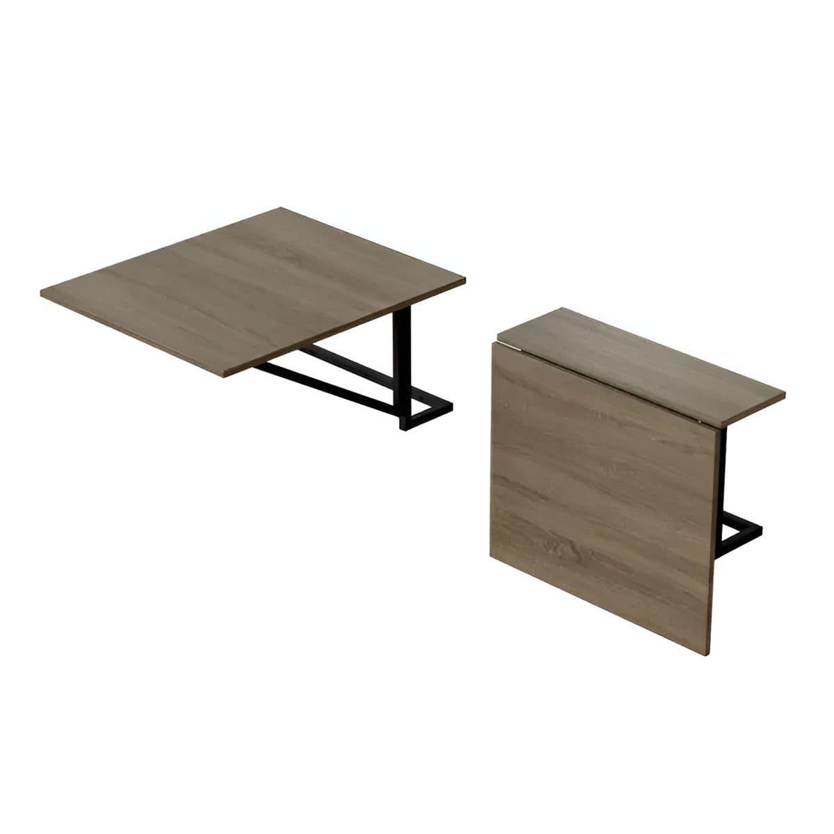 Стол раскладной Ferrum-decor Александр 5 металл/ДСП 16 мм 750x600x700 мм Черный/Дуб Сонома Трюфель (FRD-104896) - фото 2 Стол раскладной Ferrum-decor Александр 5 металл/ДСП 16 мм 750x600x700 мм Черный/Дуб Сонома Трюфель (FRD-104896) - фото 2