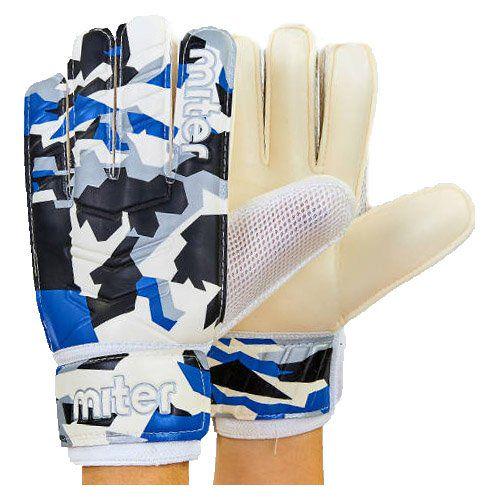 Вратарские перчатки Miter FB-6744 р. 10 Серо-синий (57429048)