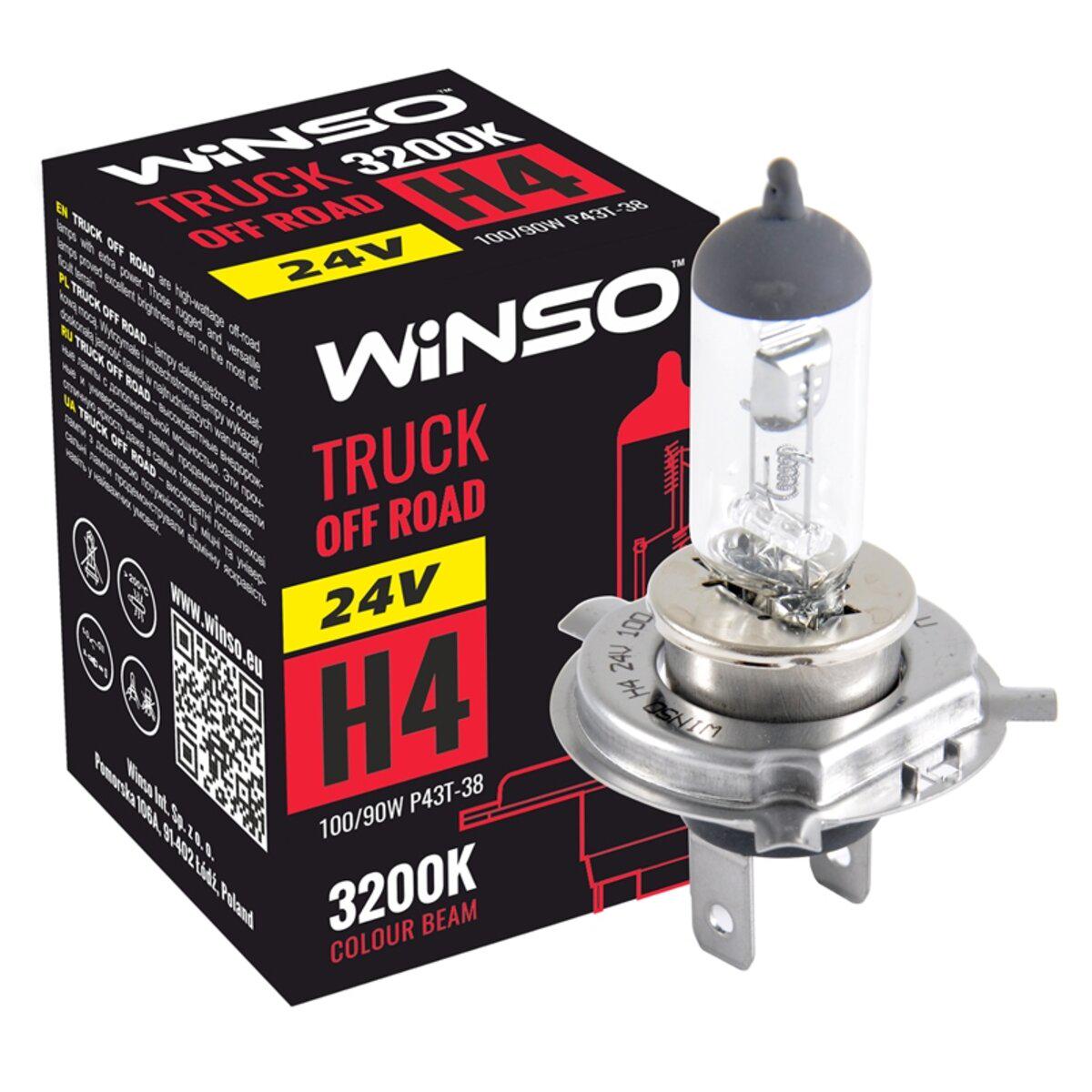 Лампа галогенова Winso H4 24 V 100/90 W P43t-38 TRUCK OFF ROAD Лампа галогенова Winso H4 24 V 100/90 W P43t-38 TRUCK OFF ROAD