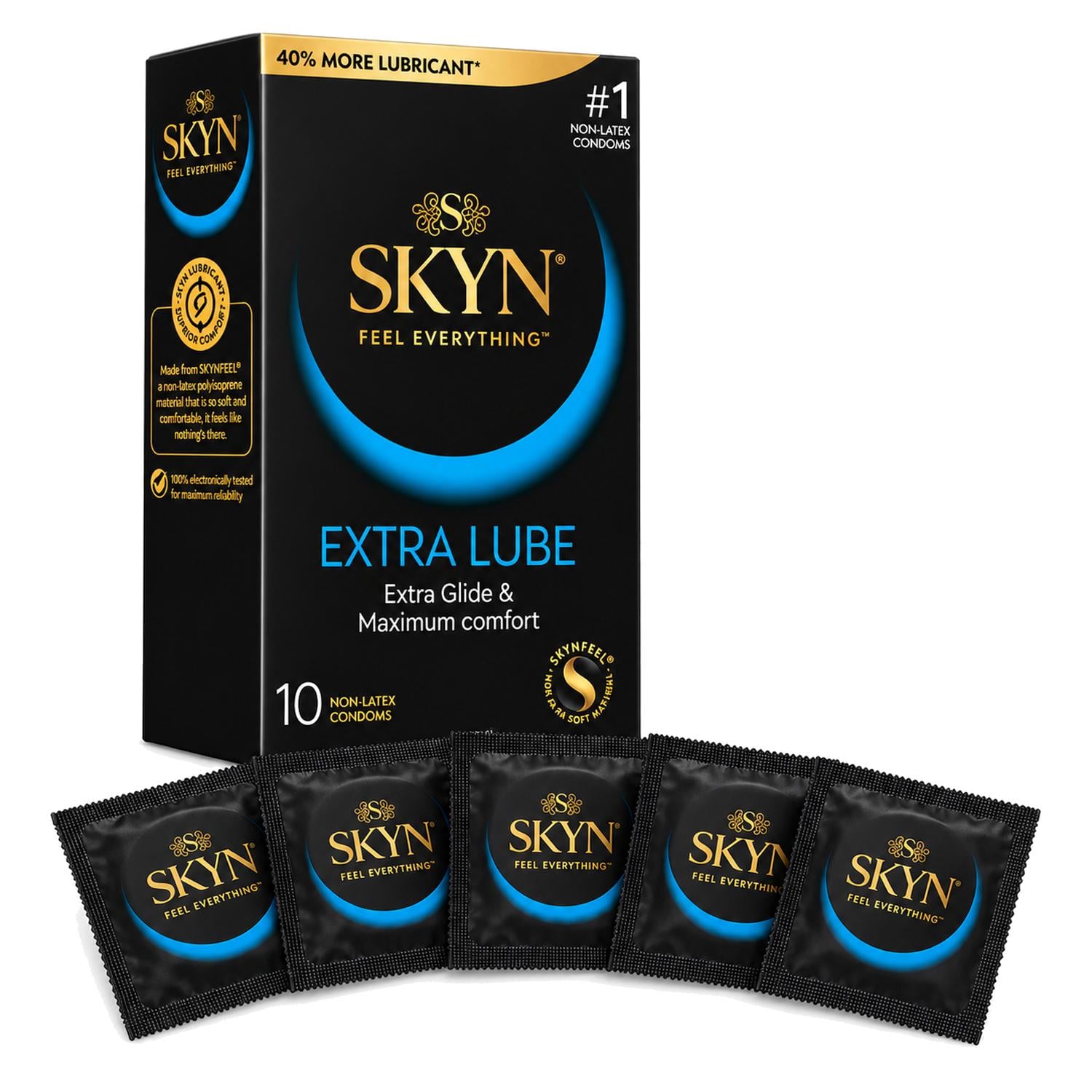 Презервативы SKYN Extra Lube безлатексные полиизопреновые с дополнительной смазкой 15 шт. (3033128798)