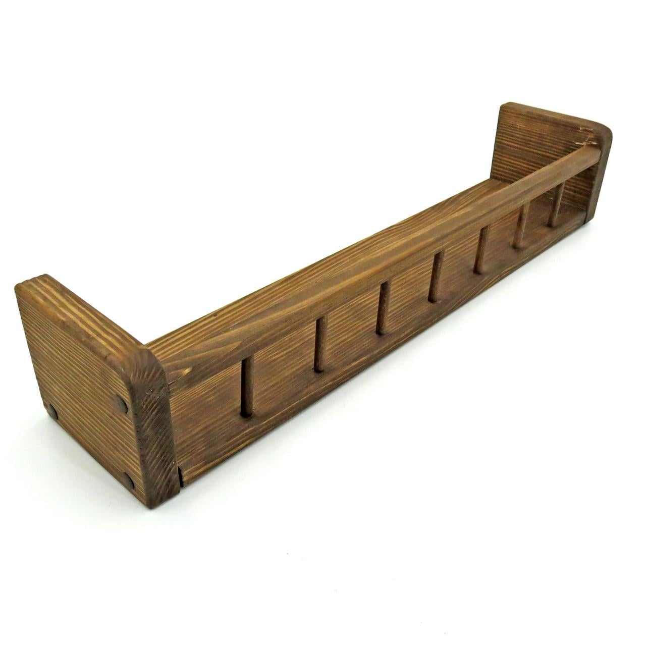 Полка настенная из дерева Эврика 62 см Капучино (НСП-628209)