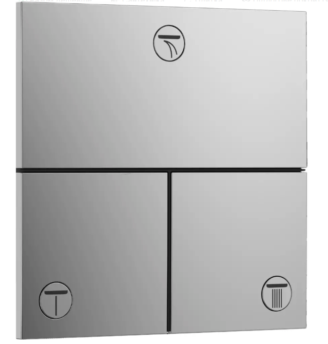 Перемикач режимів прихованого монтажу Hansgrohe ShowerSelect Comfort E 15573000 на 3 режими Хром (539550)