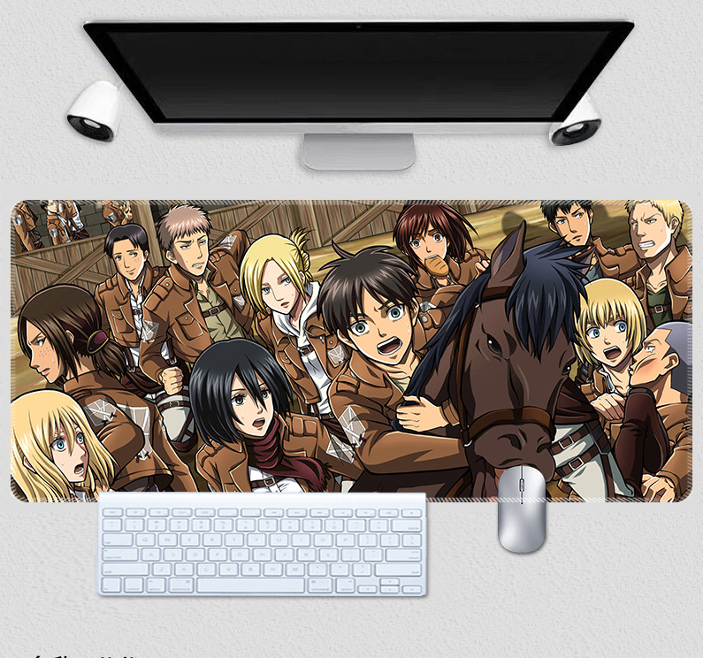 Коврик для мышки с Аниме принтом Attack on Titan 800х300х3 мм (0645)