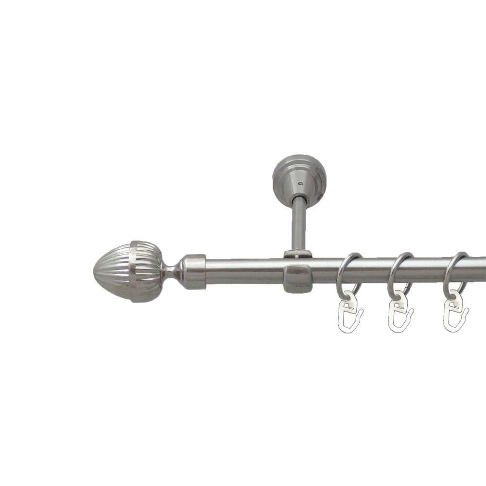 Карниз Orvit Одеон однорядный гладкий 16 мм 160 см Нержавеющая сталь (5503048)