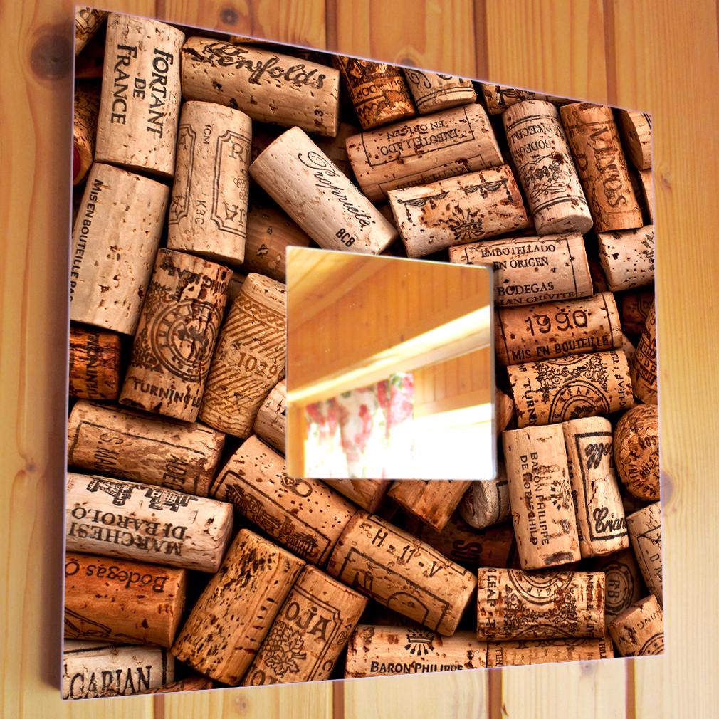 Зеркало декоративное Винные пробки 260х260 мм (M03773)