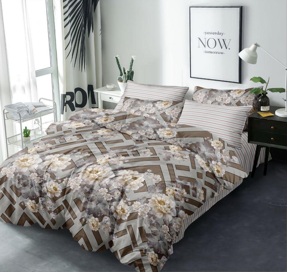 Комплект постільної білизни Love you Квітка двоспальний поплін 203021 (DR010549)