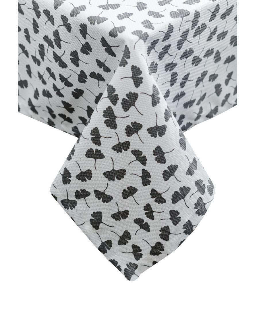 Скатерть MACAO Гинкго 133x133 см Серый (29486)