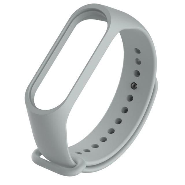 ᐉ Ремешок силиконовый для фитнес браслета Xiaomi Mi Band 3/4 Grey