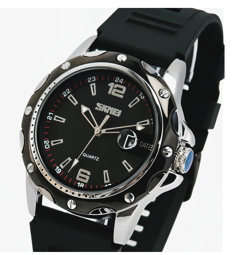 Годинник чоловічий спортивний Skmei Robby Elastic Black 2 ремінці