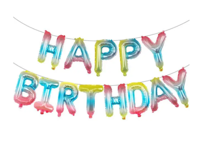 Шарики Happy birthday фольгированные 16" Разноцветный (30456/9)