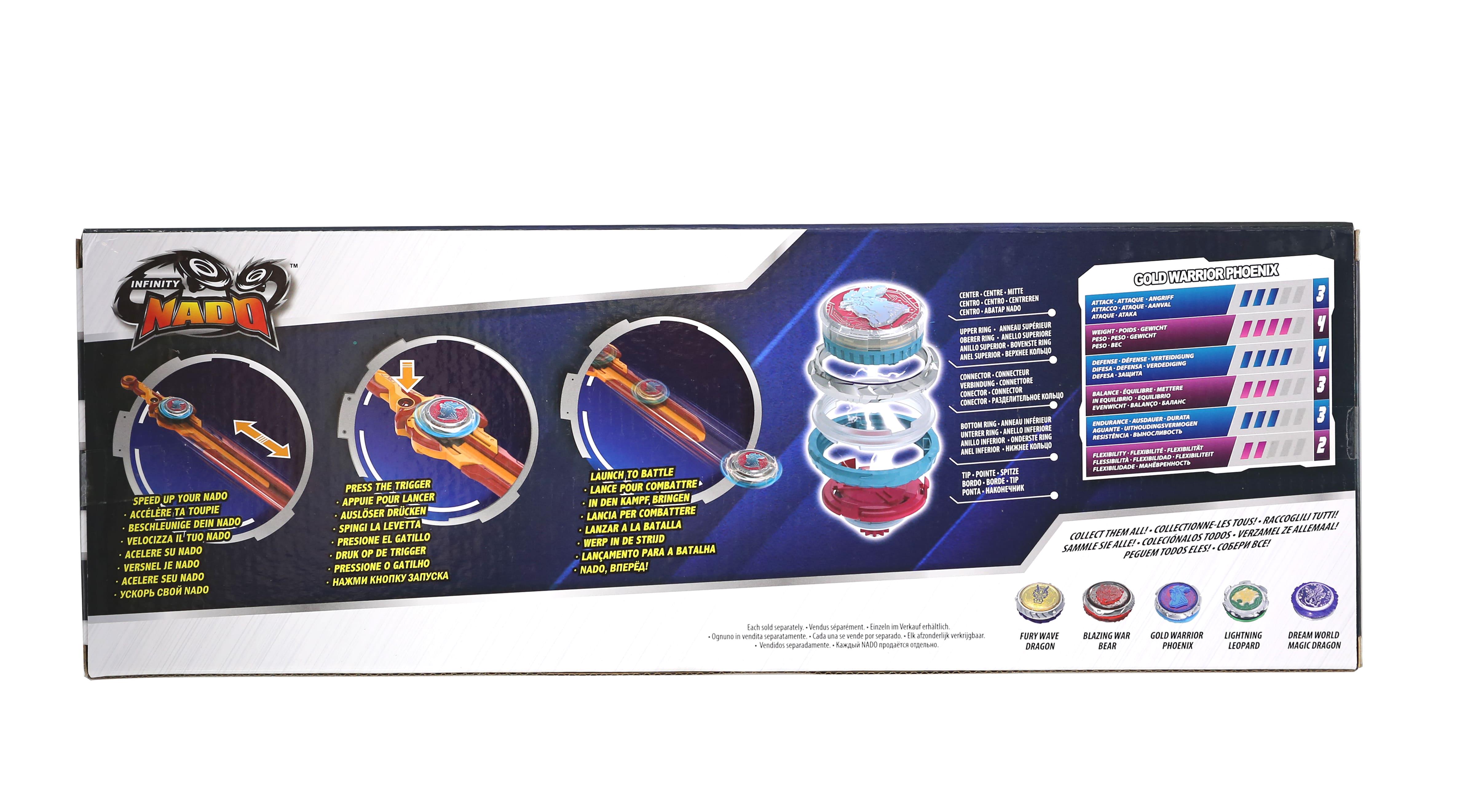 Волчок Infinity Nado VI Standard Pack Золотой Воин Феникс с LED подсветкой (EU654123) - фото 10