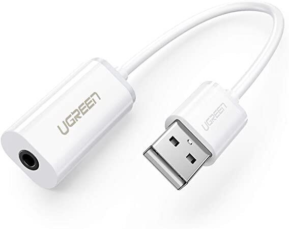 Звукова карта зовнішня Ugreen Audio Adapter і TRRS uat2 2 в 1 USB Білий - фото 4