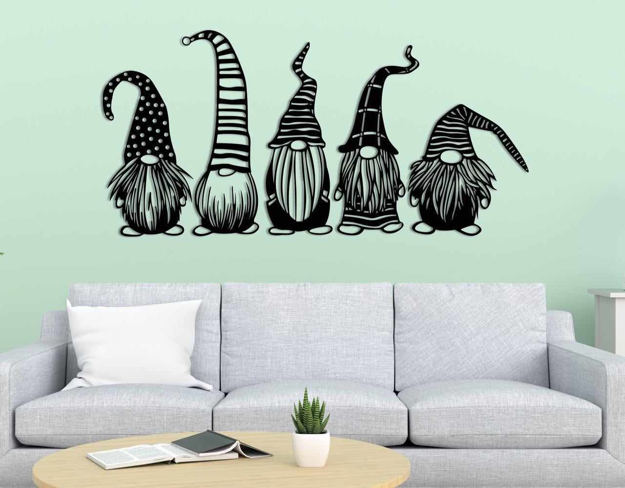 Декоративное панно на стену Upwood Decor Gnomes 70х34 см Black (1582371089)