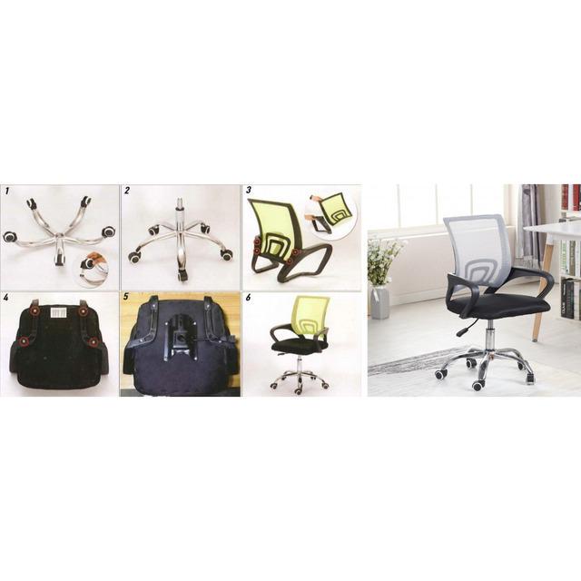 Кресло компьютерное офисное Bonro B-619 Серый (40030003) - фото 4 Кресло компьютерное офисное Bonro B-619 Серый (40030003) - фото 4