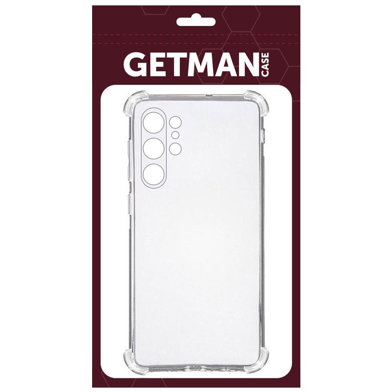 Противоударный TPU чехол GETMAN Ease logo усиленные углы Full Camera для Samsung Galaxy S22 Ultra Бесцветный (прозрачный) - фото 4