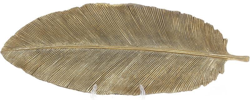 Блюдо декоративное Перо полистоун состаренное 37,5х13,5х3,5 см Золотой (32323621) Блюдо декоративное Перо полистоун состаренное 37,5х13,5х3,5 см Золотой (32323621)