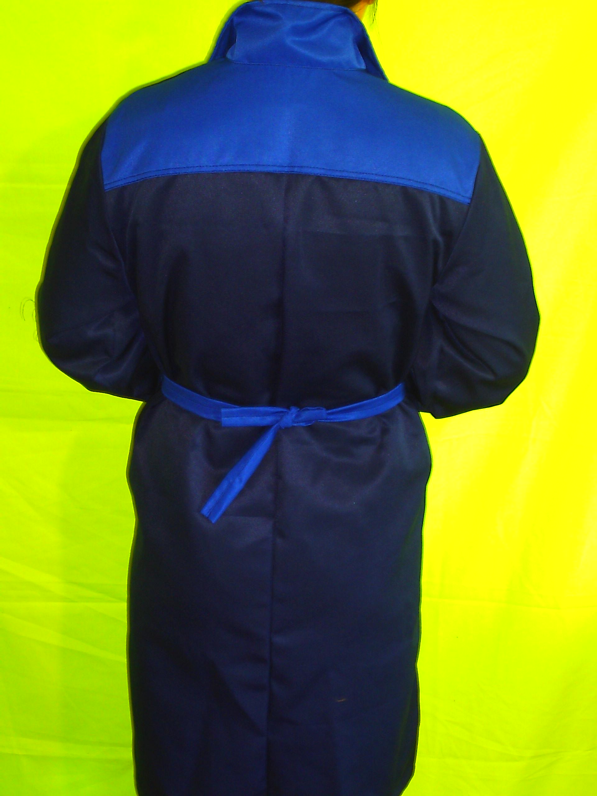 Халат робочий жіночий тканина грета р. 44-46 Синій (103231) - фото 4 Халат робочий жіночий тканина грета р. 44-46 Синій (103231) - фото 4