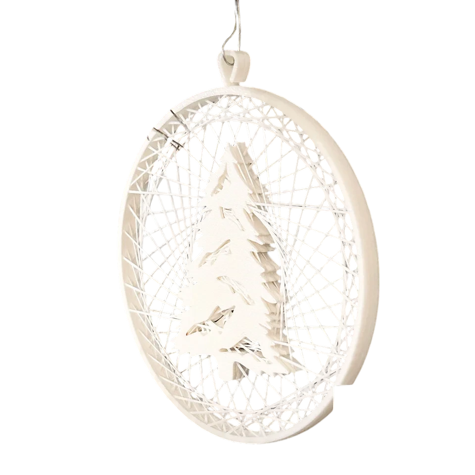 Елочное украшение VANOCE String Art Flat Ball Christmas Tree 13 см