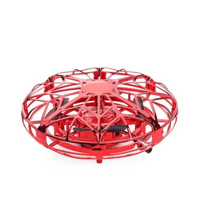 Интерактивная игрушка Квадрокоптер мини Летающая тарелка ручной дрон UFO Led подсветка (17945782)